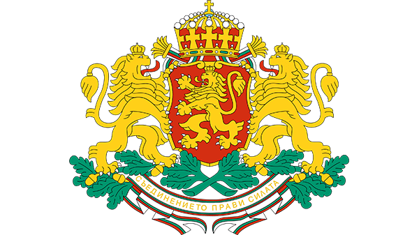 Wapen van Bulgarije - in kleur op transparante achtergrond - 600 * 337 pixels 